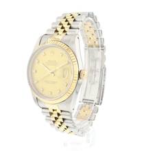Thumbnail von Rolex Datejust 36 Steel Gold Jubilee Fluted Champagne Diamond Dial </h1>
