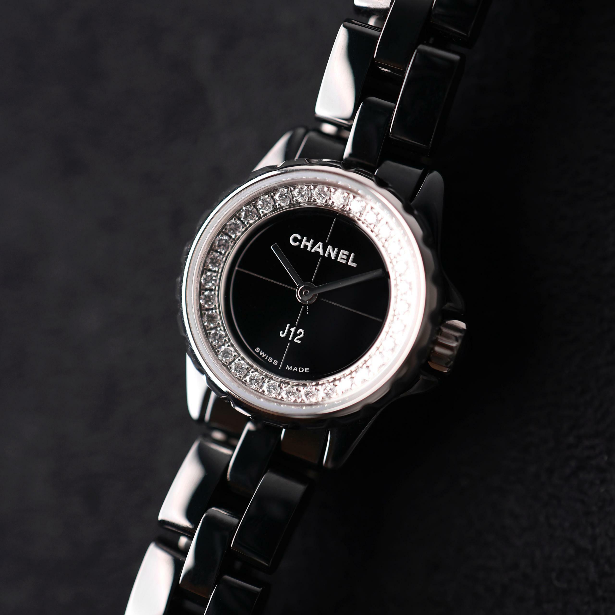 Thumbnail von Chanel J12 J12-XS Black Ceramic Diamonds NEW </h1>