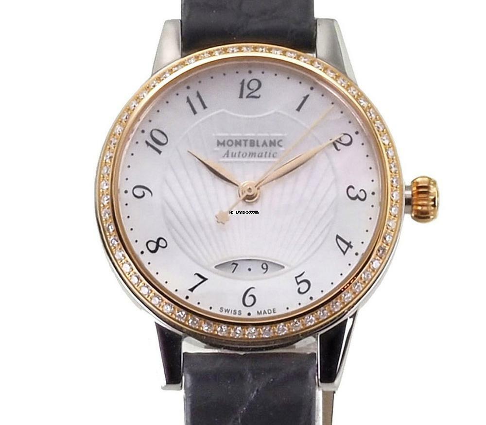  Montblanc Bohème Damen Uhr 28 mm Ø Boheme Steel Collection 116500 / 7432 Diamanten 