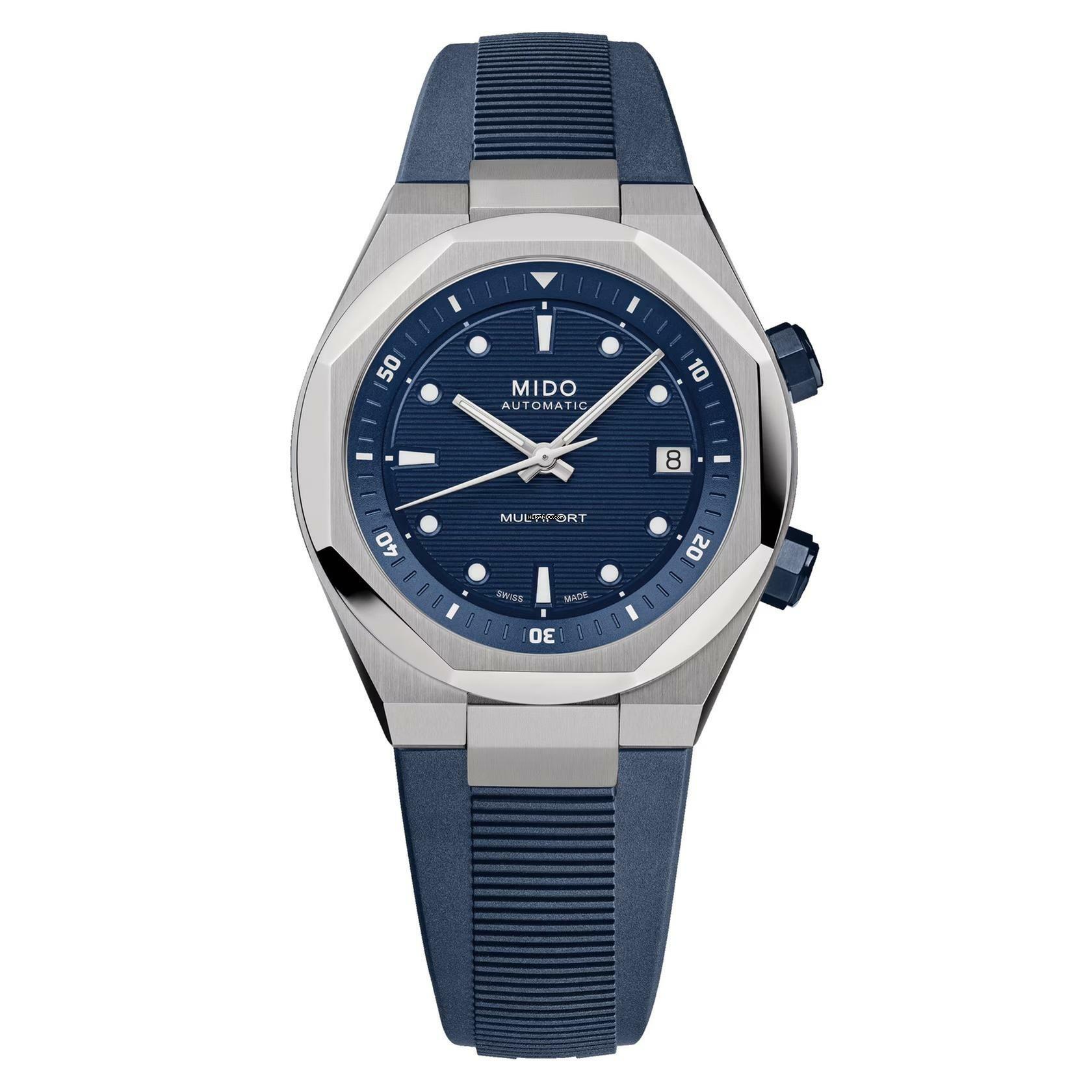  Mido Multifort 8 Two Crowns Blue 