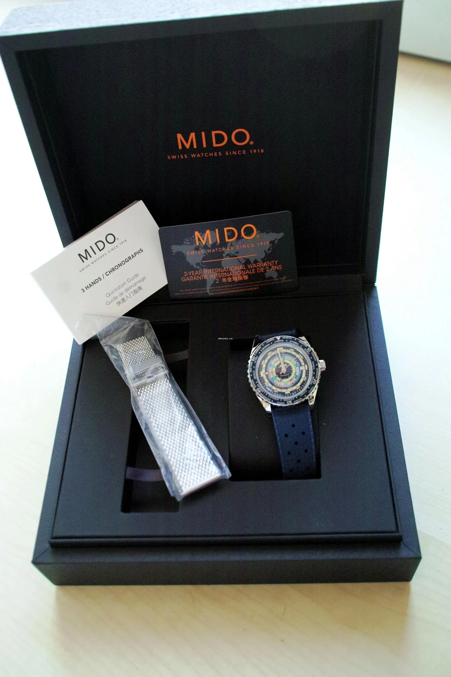 Thumbnail von Mido Ocean Star Decompression Worldtimer NEW FULL SET