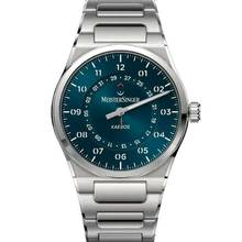 Thumbnail von Meistersinger Kaenos Open Date - Sonnenschliff Petrol Herren Automatikuhr NEW FULL SET