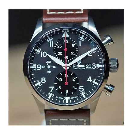  Tutima Flieger Legacy T5 Chronograph Ttan black 2025 NEW FULL SET 