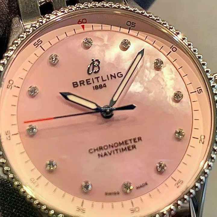  Breitling Navitimer 32 Quartz Perlmutt NEW FULL SET 