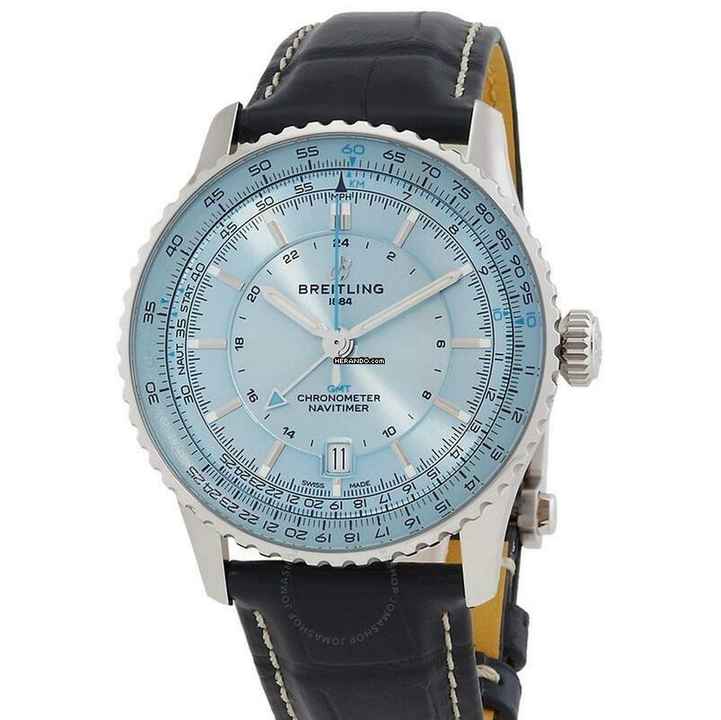  Breitling Navitimer GMT Automatic GMT 41 Iceblue NEW FULL SET 