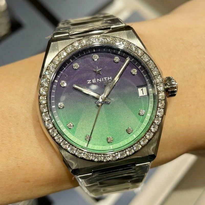  Zenith Defy Midnight Borealis Diamonds Automatic 36 Mm 