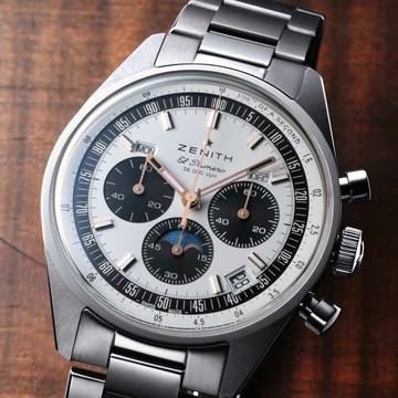  Zenith Chronomaster Original Triple Calendar Chronograph Silver NEW FULL SET 