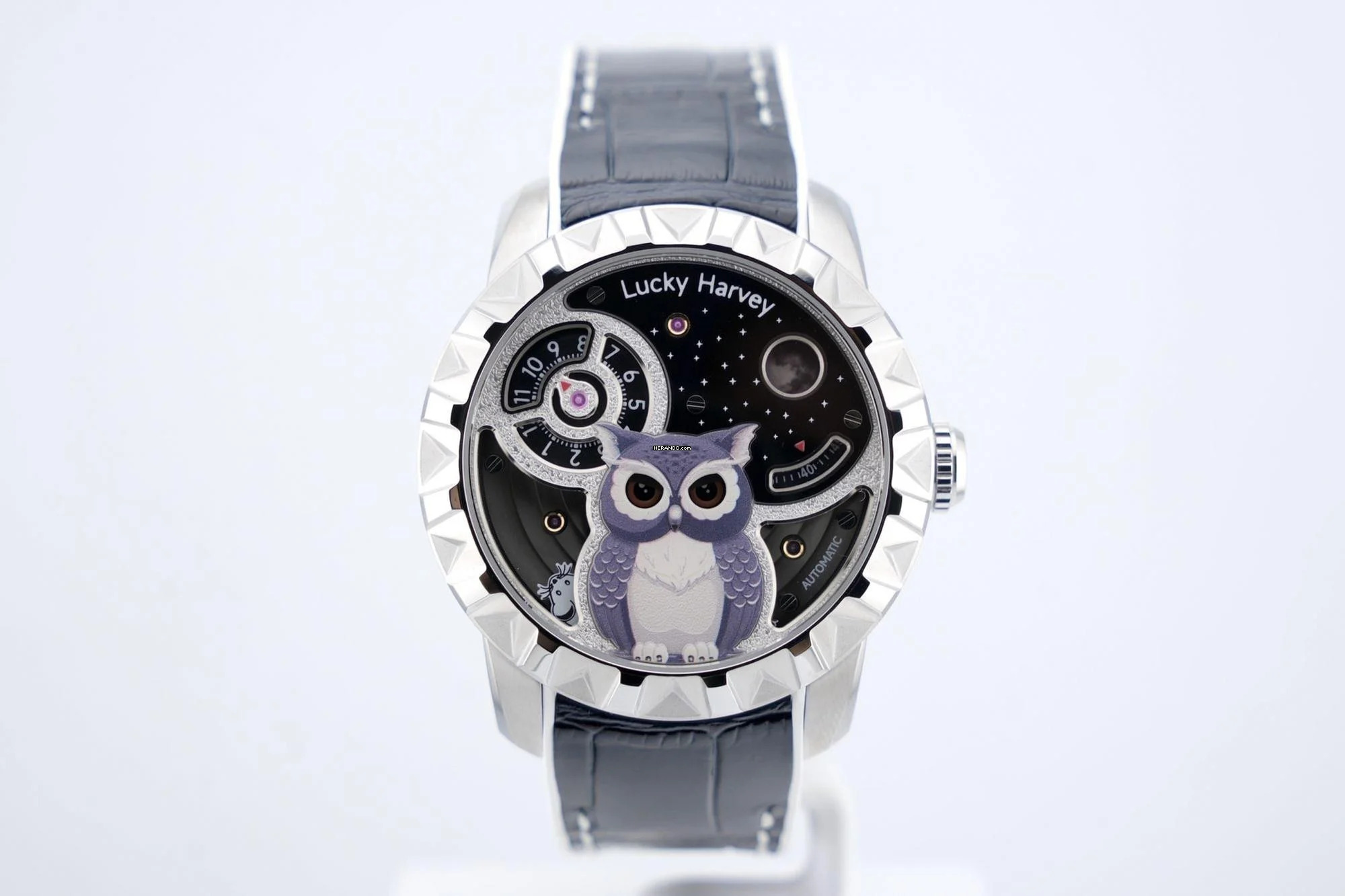  Lucky Harvey Silver Owl - Unworn - Box+Papers - Moving Eyes - 24 Months Warranty Silver Owl 2025 