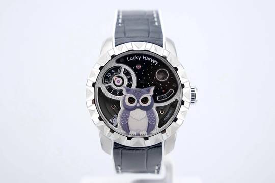  Lucky Harvey Silver Owl - Unworn - Box+Papers - Moving Eyes - 24 Months Warranty Silver Owl 2025 