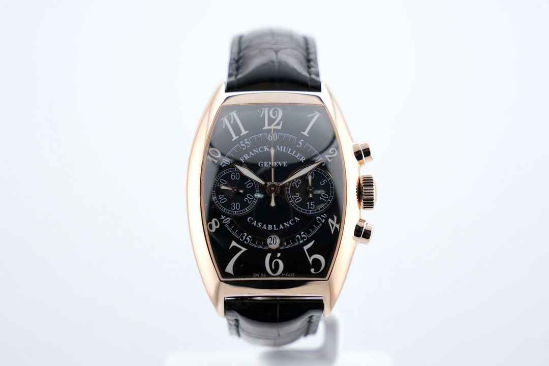  Franck Muller Casablanca Chronograph Pink Gold - Black Dial - 24 Months Warranty - 8880 C CC DT 