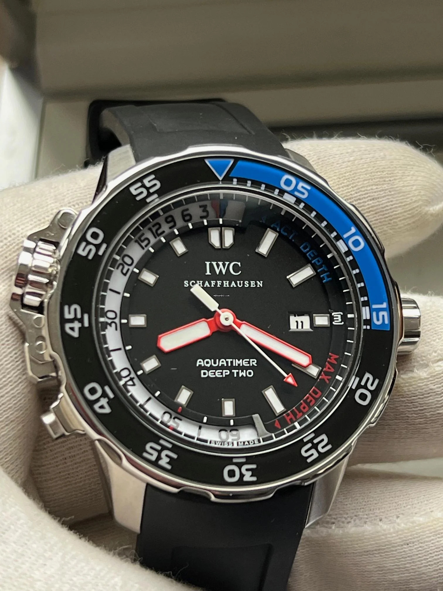 IWC Aquatimer Deep Two IW354702 Aquatimer Deep Two-Neuwertig EU Modell Full Set 3 orig Armbänder