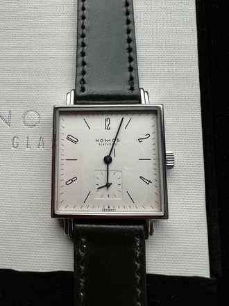  NOMOS Tetra 406 Glashütte Tetra mit orignal Box + Papieren und Erstkaufrechnung-deutsche Auslieferung  