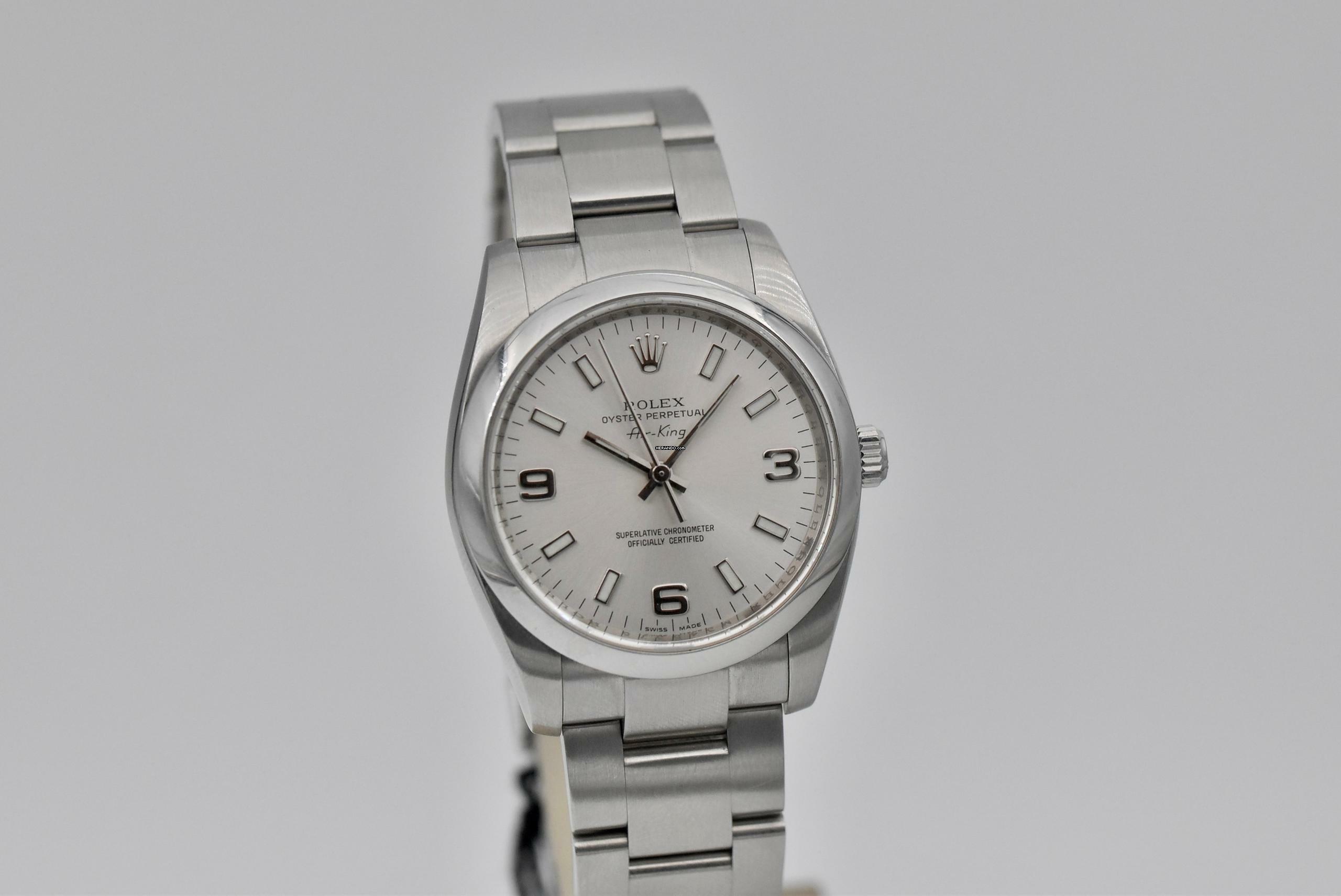 Thumbnail von Rolex Air King 114200 - Full Set 2009 </h1>
