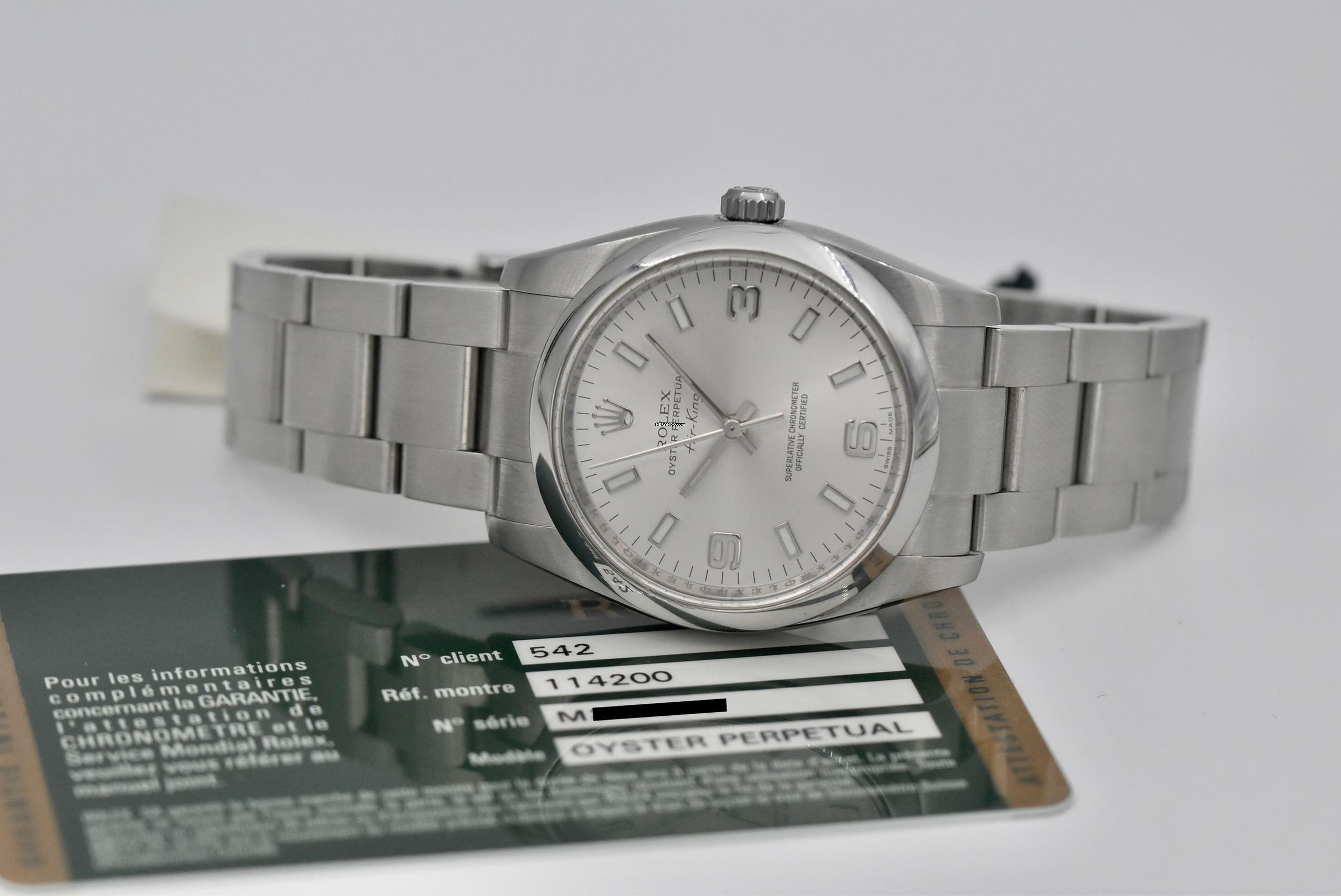 Thumbnail von Rolex Air King 114200 - Full Set 2009 </h1>