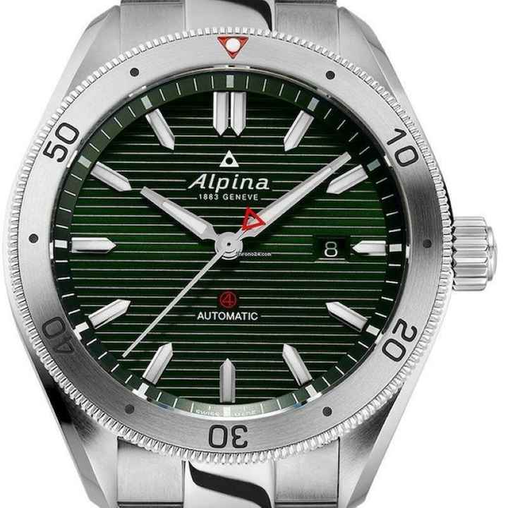  Alpina Alpiner Automatic Zifferblatt grün Stahl Stahl AL-525GR5AQ6B neuwertig 