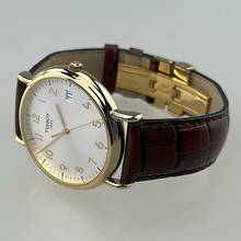 Thumbnail von TISSOT CARSON 18 K / 750 Gelbgold Lederband Faltschließe Full Set Quarz