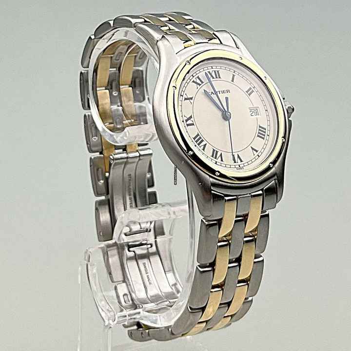  Cartier Cougar Panthère Cougar 33 mm Stahl/Gold Bd. zweireihig Box/Papiere Service Cartier 10/2024 