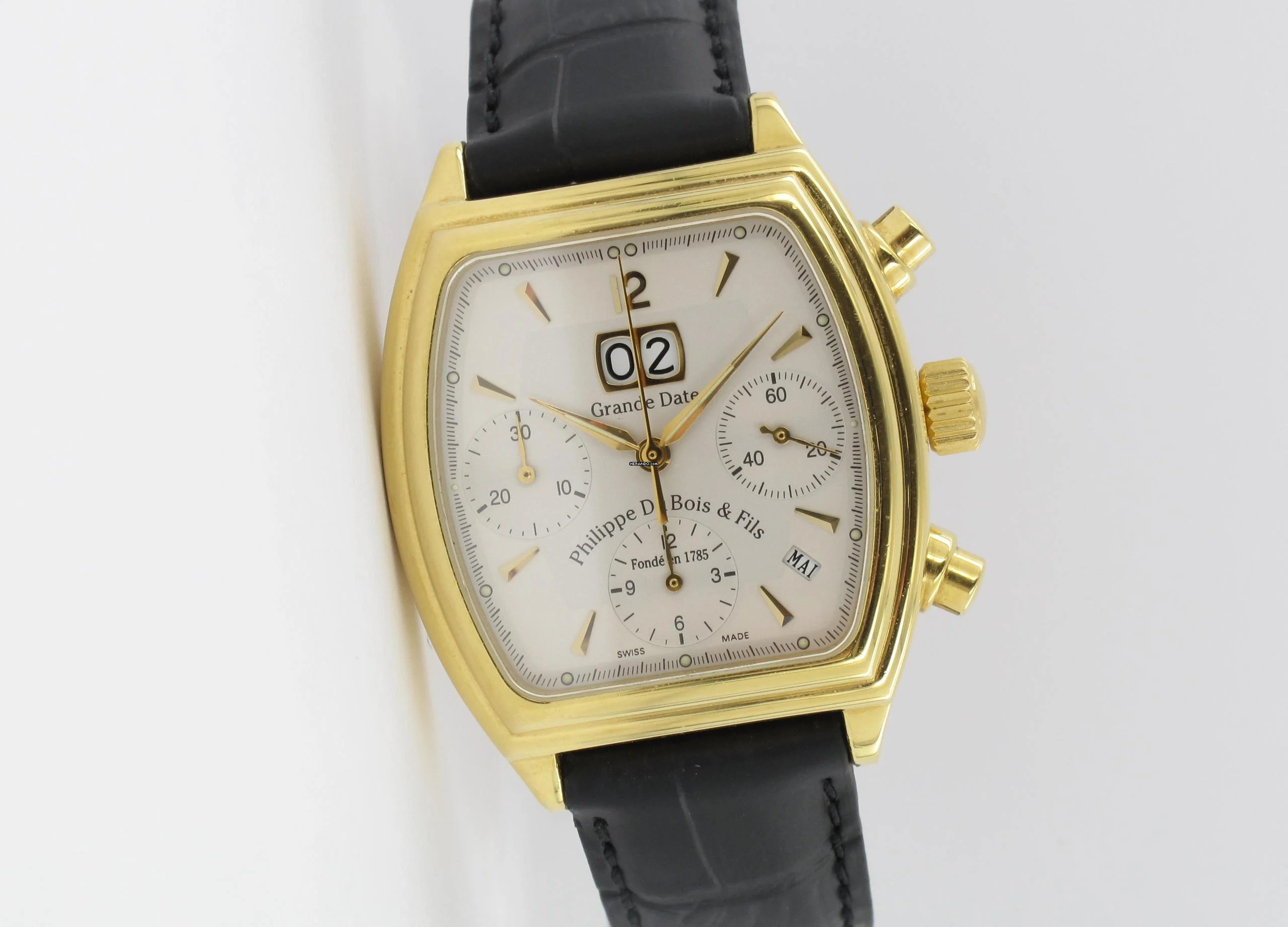  Philippe Du Bois & Fils Grande Date Chronograph 18K Gold Limited Edition </h1> 