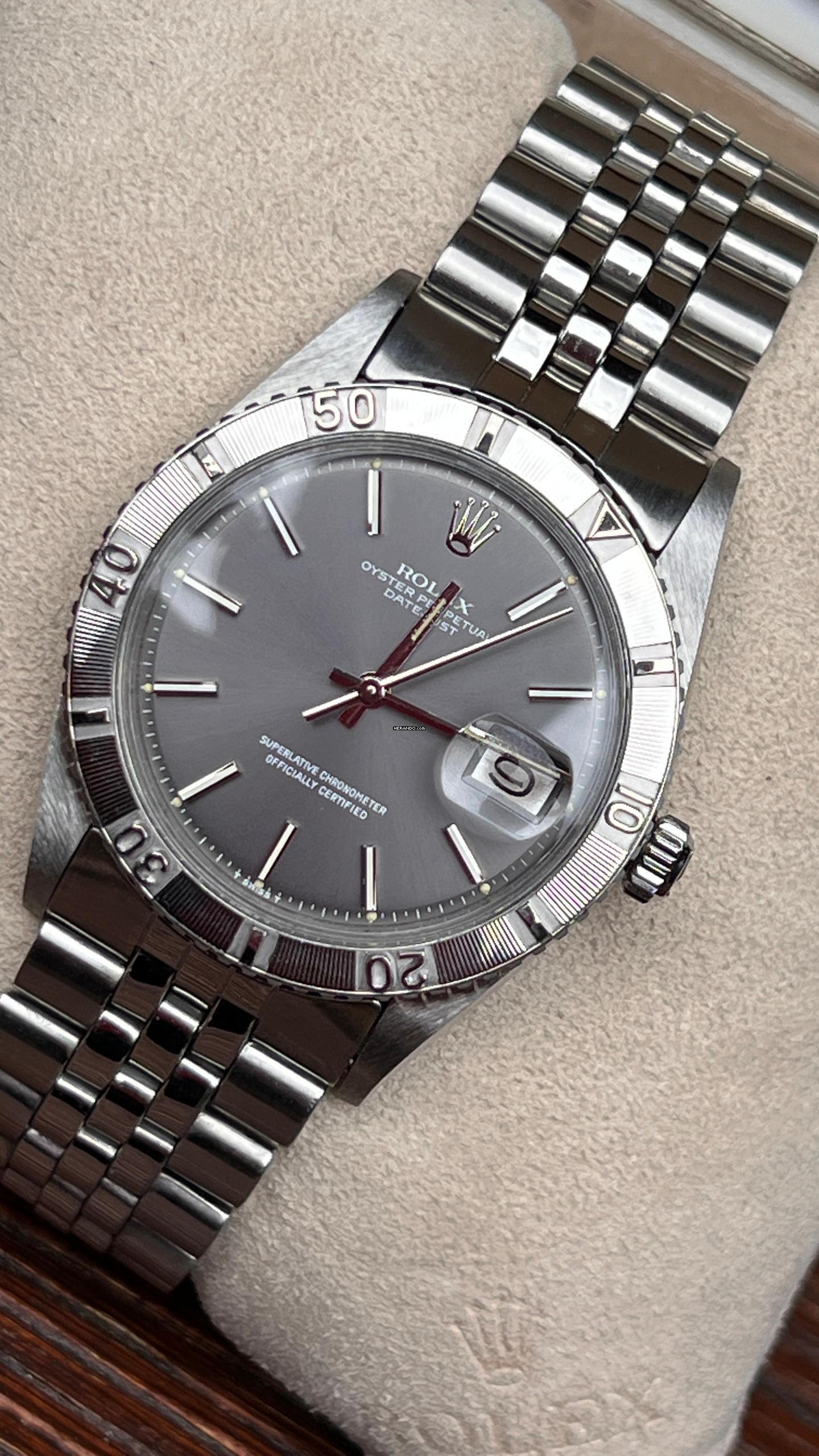  Rolex Datejust Turn-O-Graph Turn-O-Graph collectors piece grey dial 