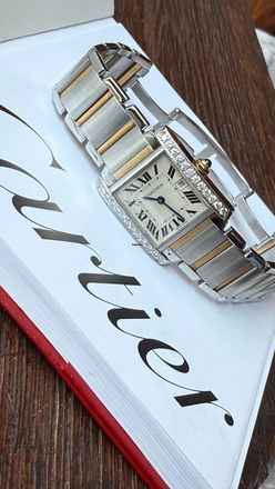  Cartier Tank Française top condition diamond setting </h1> 