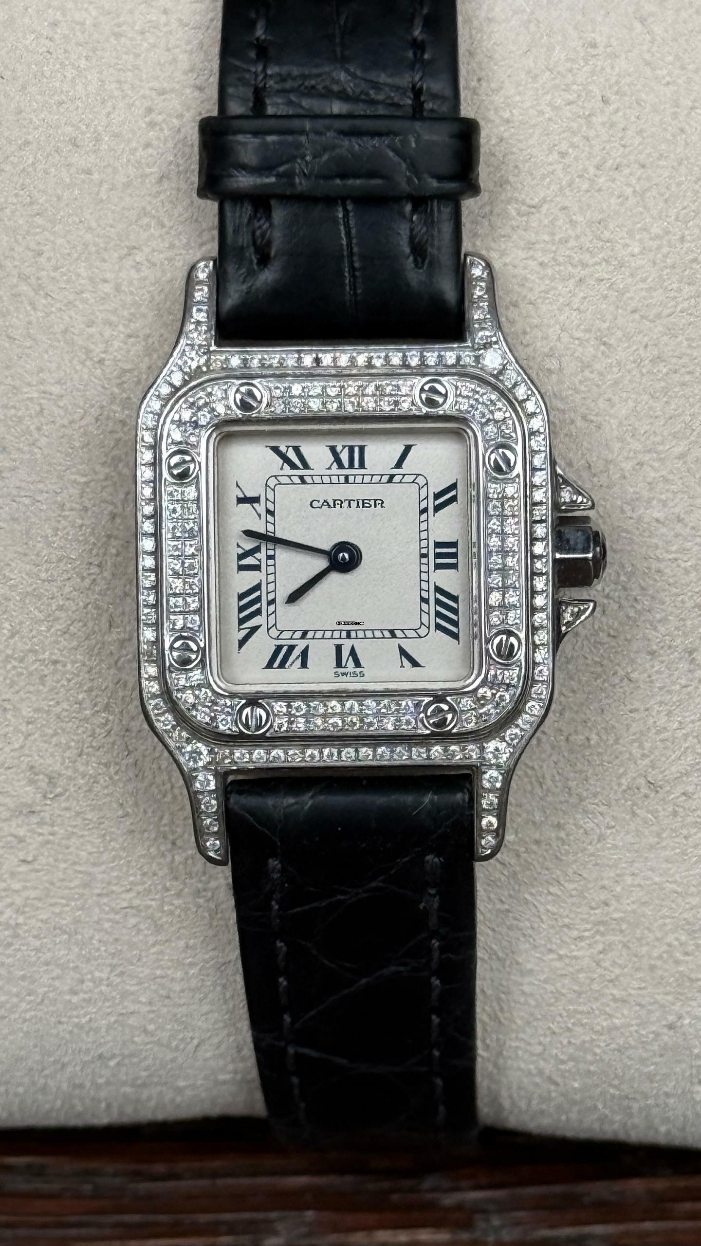 Thumbnail von Cartier Santos Galbée full diamonds pavee </h1>