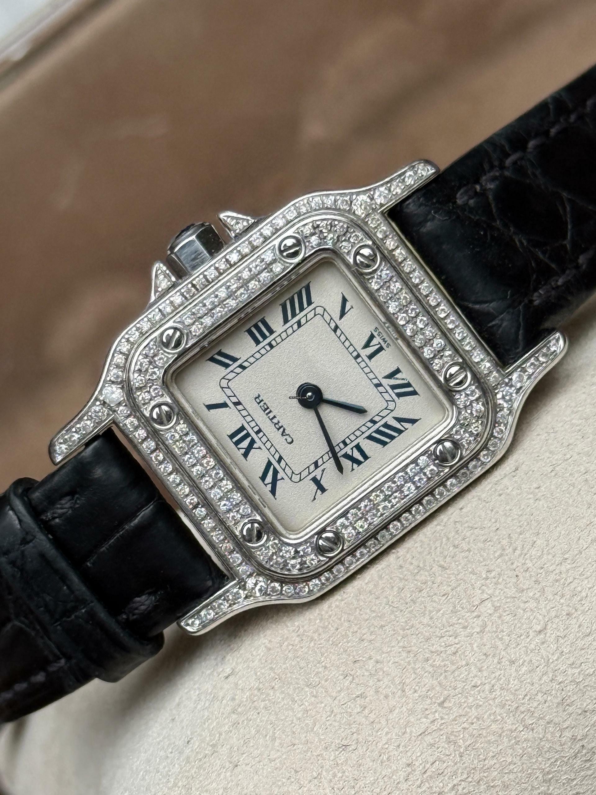 Thumbnail von Cartier Santos Galbée full diamonds pavee </h1>