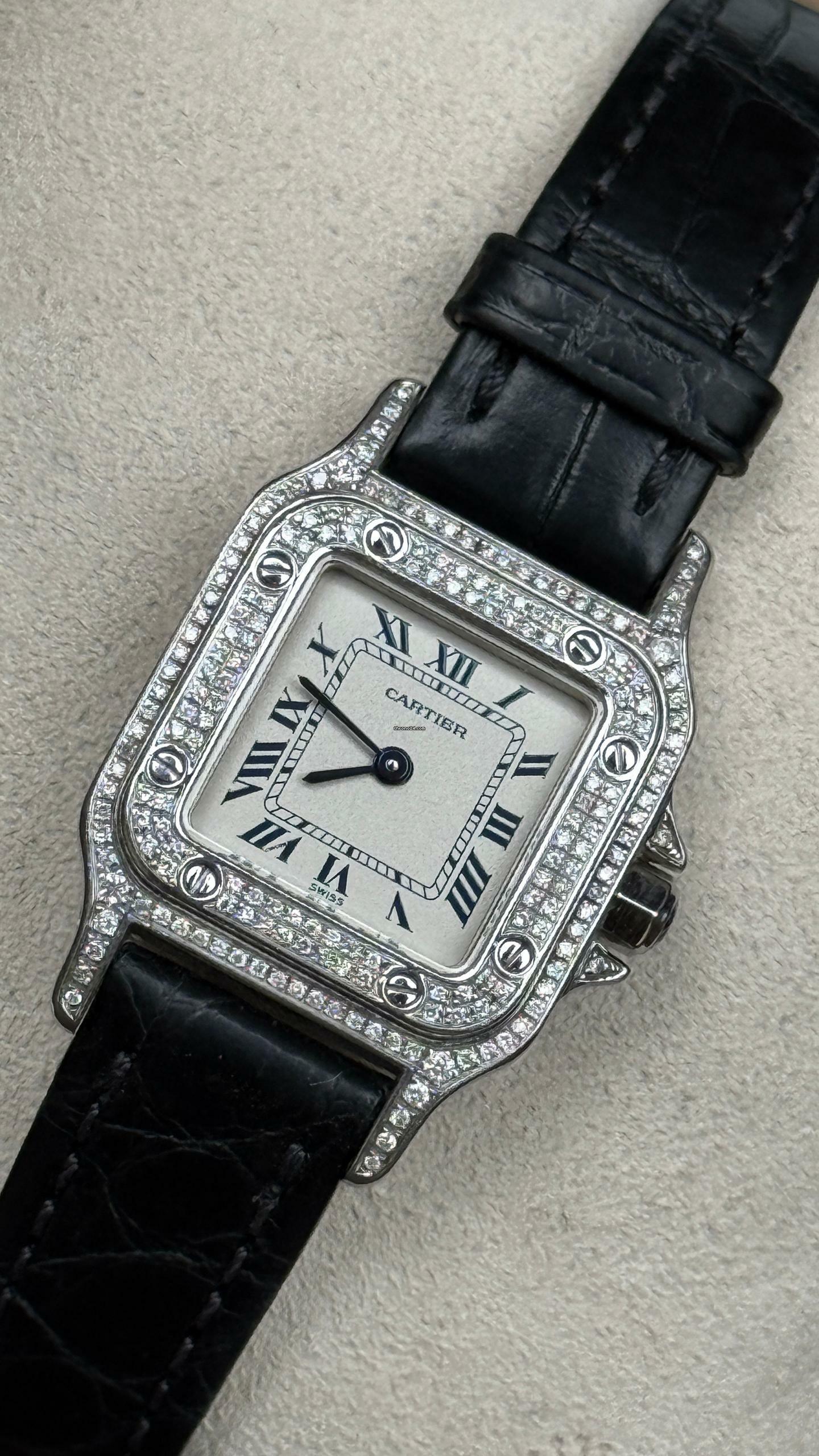 Thumbnail von Cartier Santos Galbée full diamonds pavee </h1>