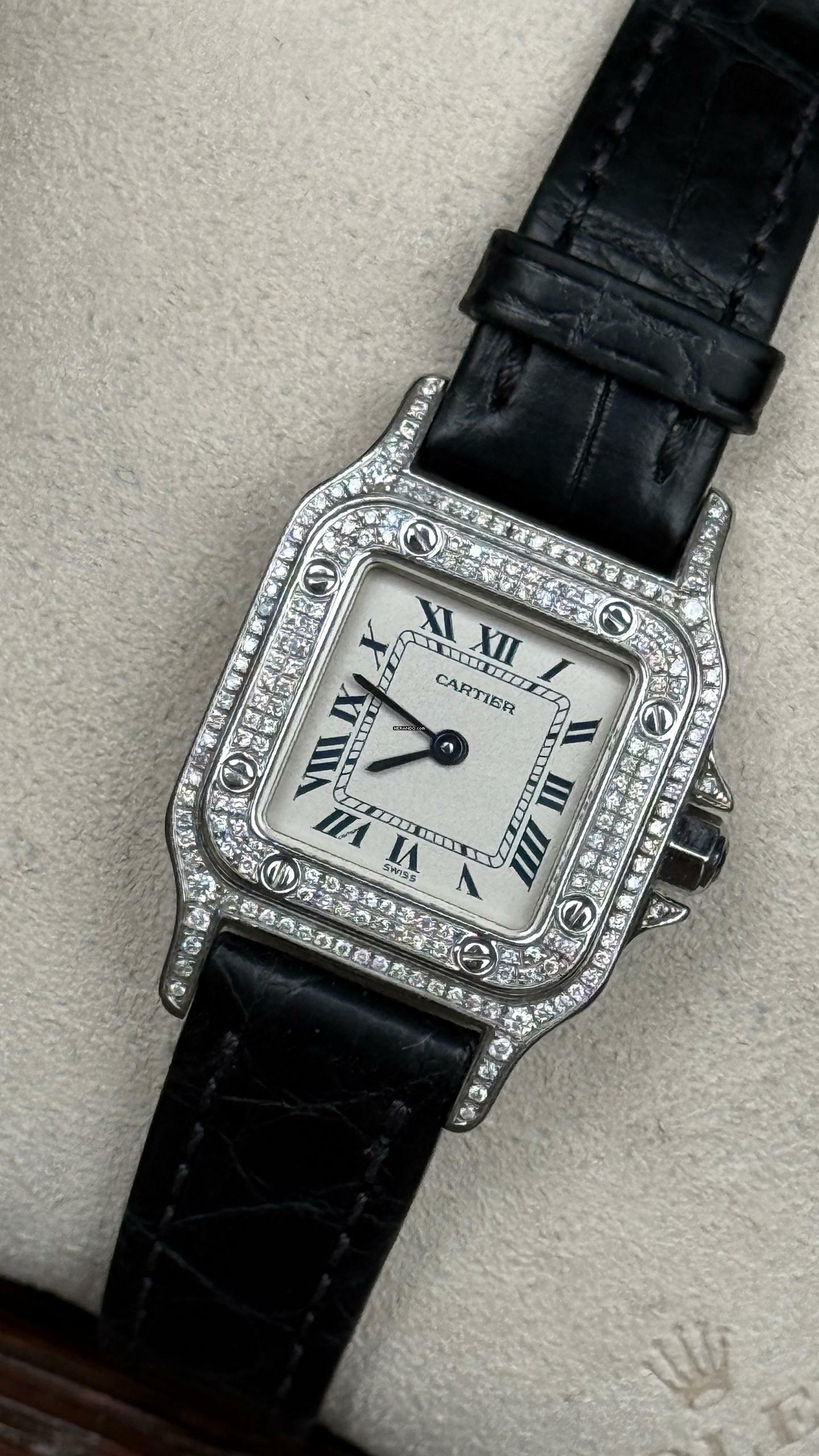 Thumbnail von Cartier Santos Galbée full diamonds pavee </h1>