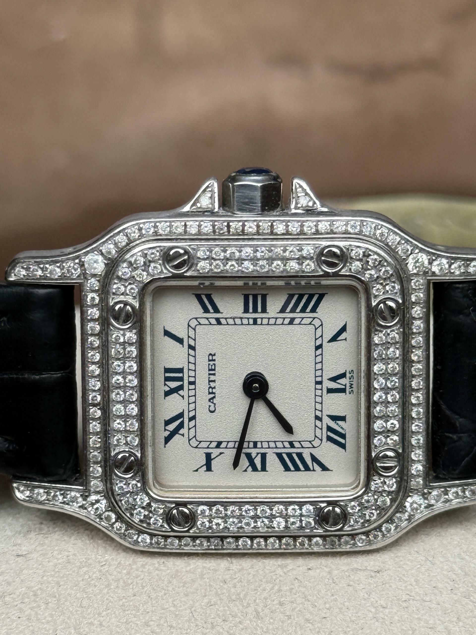 Thumbnail von Cartier Santos Galbée full diamonds pavee </h1>