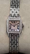 Thumbnail von Cartier Santos Demoiselle mother of pearl full diamond setting iced out </h1>