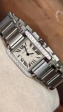 Thumbnail von Cartier Tank Française factory diamonds excellent condition / box + papers </h1>