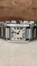 Thumbnail von Cartier Tank Française factory diamonds excellent condition / box + papers </h1>