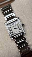 Thumbnail von Cartier Tank Française factory diamonds excellent condition / box + papers </h1>