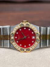 Thumbnail von Chopard St. Moritz 26mm - rare red stella diamond dial box and papers </h1>
