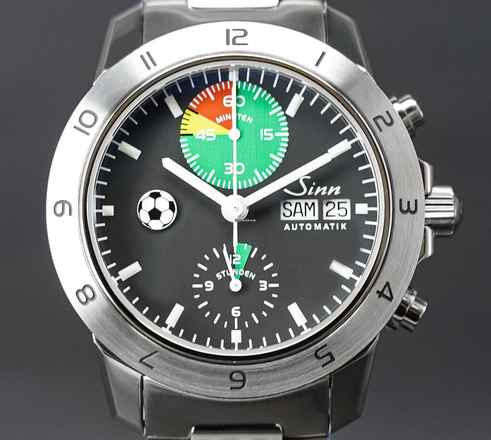  Sinn 303 Fußball Chronograph VERKLEBT NEUZUSTAND 