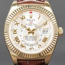 Thumbnail von Rolex Sky-Dweller Silver Roman Dial Gelbgold 2015 LC EU