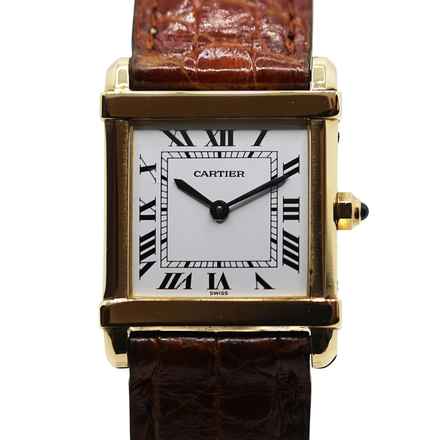  Cartier Tank Chinoise Ref.8105 Rare Model with orig. Folding clasp in 18kt Gold  