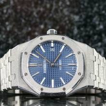 Thumbnail von Audemars Piguet Royal Oak Frosted - Blue Dial - like New - Fullset - 2017