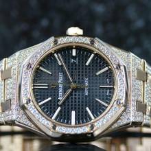 Thumbnail von Audemars Piguet Royal Oak Selfwinding Rosé - VVS Diamond Set - like New - Fullset - 2017