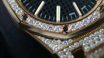 Thumbnail von Audemars Piguet Royal Oak Selfwinding Rosé - VVS Diamond Set - like New - Fullset - 2017