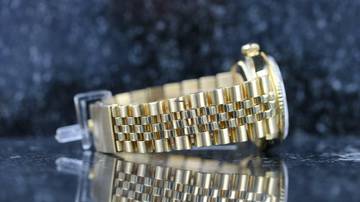 Thumbnail von Rolex Datejust 36 Yellowgold Jubilee 16018 - Tiger Eye - Good Condition - LC100 Papers - 1990