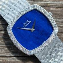 Thumbnail von Piaget very rare TV Screen | 12427 A 4 | Clous De Paris | Lapis Lazuli dial | white gold </h1>