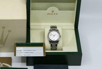 Thumbnail von Rolex Air King Domino's Pizza | 114200 | Full Set 2009 | limited Edition | Stahl </h1>