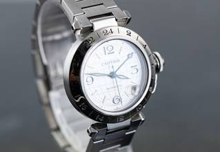 Thumbnail von Cartier Pasha C GMT Meridian | 2377 - W31029M7 | Automatic | Steel | with Box </h1>