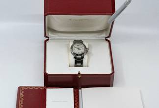 Thumbnail von Cartier Pasha C GMT Meridian | 2377 - W31029M7 | Automatic | Steel | with Box </h1>