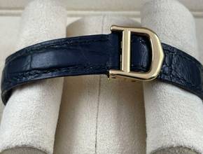 Thumbnail von Cartier Vendome Gold Mantel Damenuhr Tank Vermeil 925 SILVER GOLD PATED WITH PAPERS and FOLDING CLASP