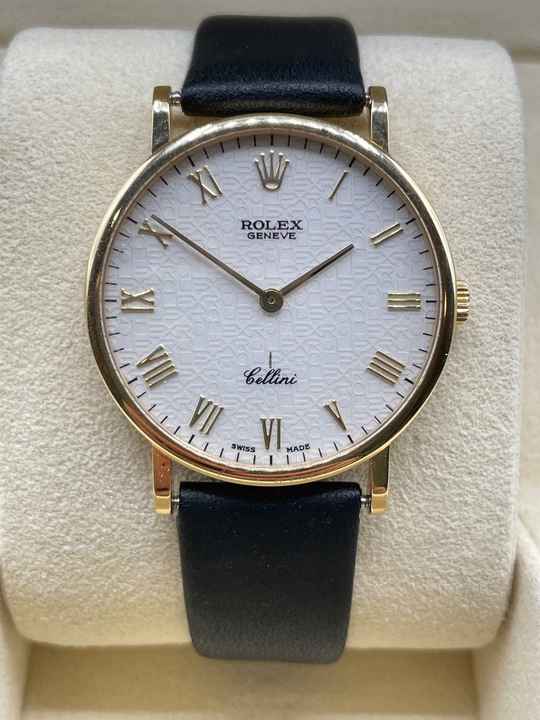  Rolex Cellini Yellowgold 18Kt. nice condition with Box&papers White Computer Dial 
