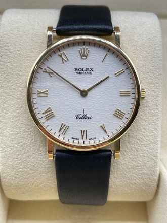  Rolex Cellini Yellowgold 18Kt. nice condition with Box&papers White Computer Dial 