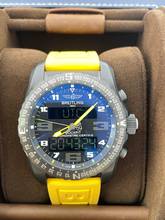 Thumbnail von Breitling Cockpit B50 Night Mission YELLOW RUBBER STRAP with Box & Papers Top condition </h1>