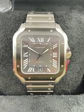 Thumbnail von Cartier Santos DARK Grey DIAL NEW UNWORN FULL SET Large Size with BOX&PAPERS 2024